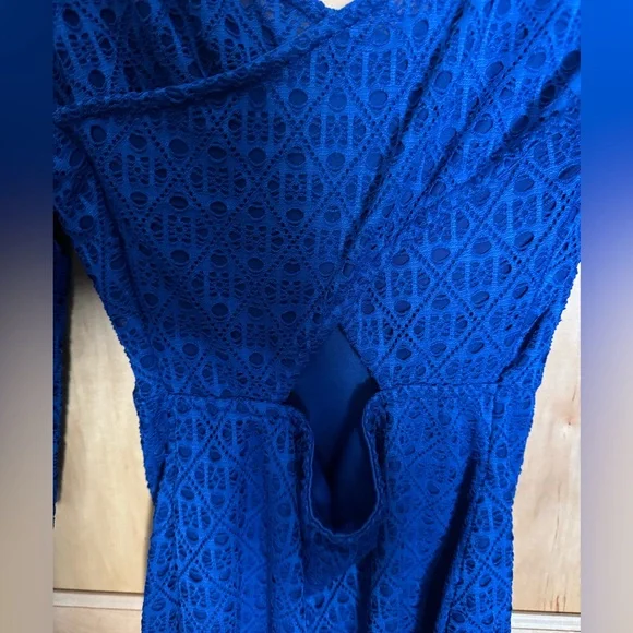 Charlotte Russe Royal Blue 3/4 Sleeve Dress - Picture 5 of 9